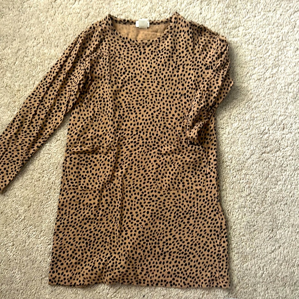 J Crew crew cuts leopard print dress girls size 7